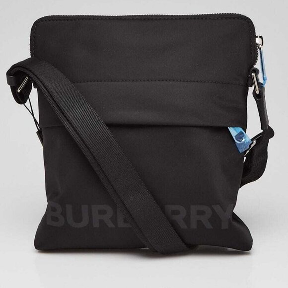 Burberry Black Nylon Logo Print Small Shoulder Bag - Picture 1 of 11